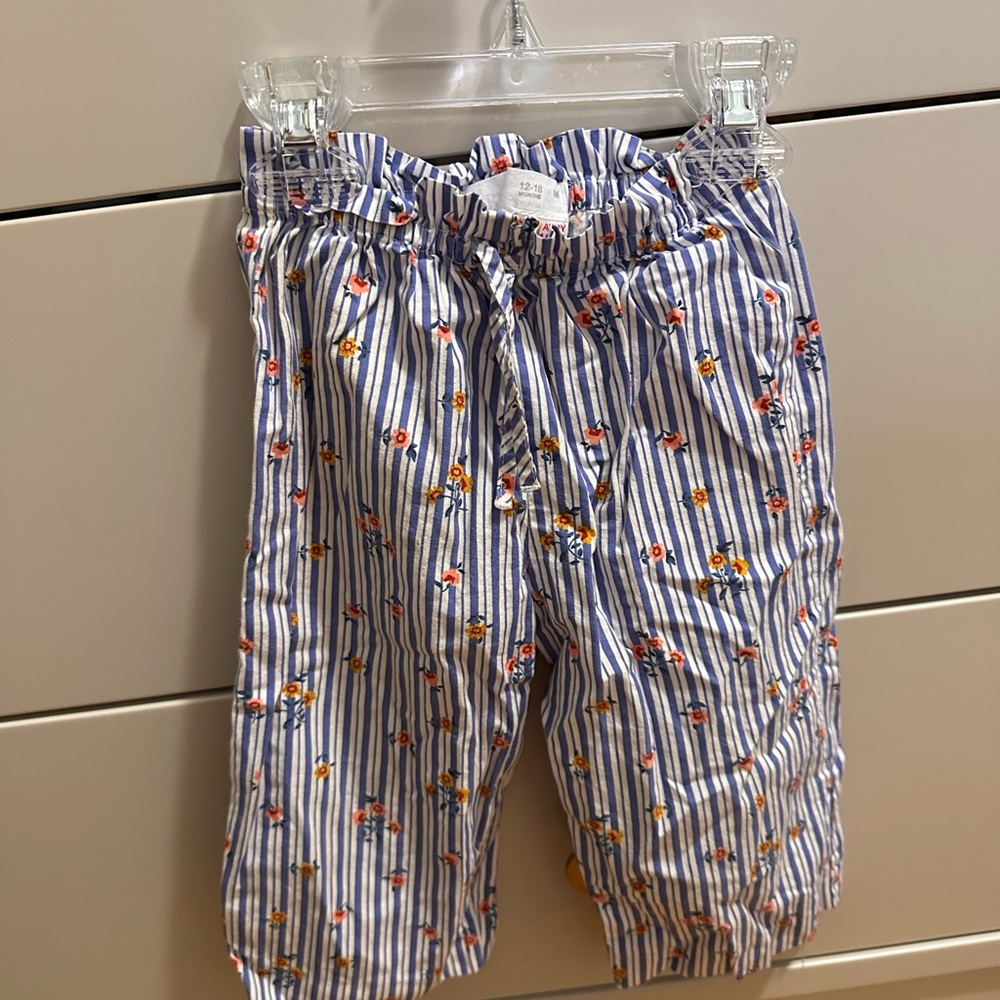 Zara Kids Blue and White Striped Bottoms